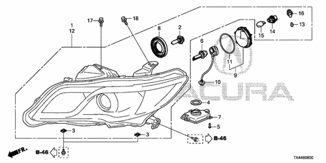 Headlight (HID) for 2013 Acura RDX #0