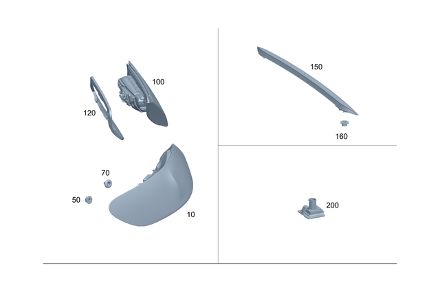 2389060500 - Electrical System: Rear Lamp Combination for Mercedes-Benz: E400, E450, E53 AMG Image image
