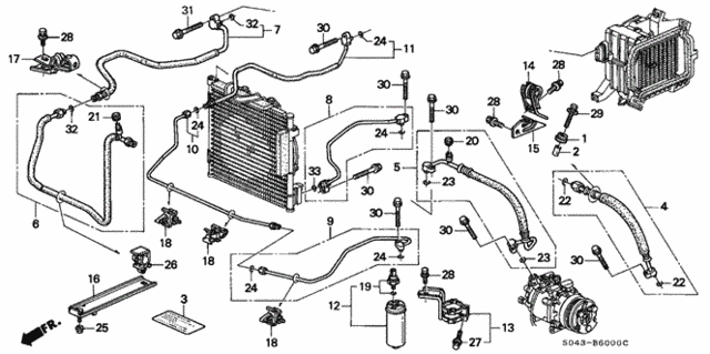 A/C Hoses - Pipes for 1997 Honda Civic #0