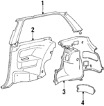 MB730753 - Body: Upper Quarter Trim for Dodge: Colt Image