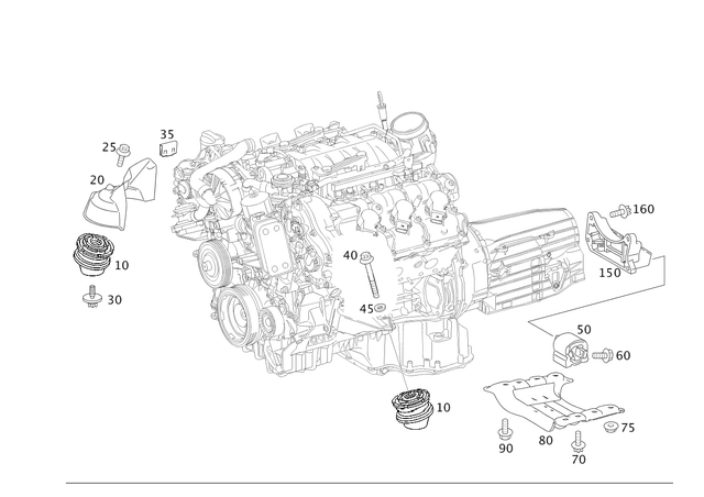 221240641764 - Engine Suspension: Engine Mount for Mercedes-Benz Image image