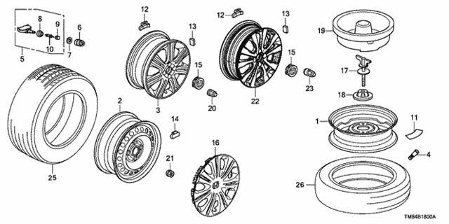 Wheel Disk (KA/KL) for 2011 Honda Insight #0