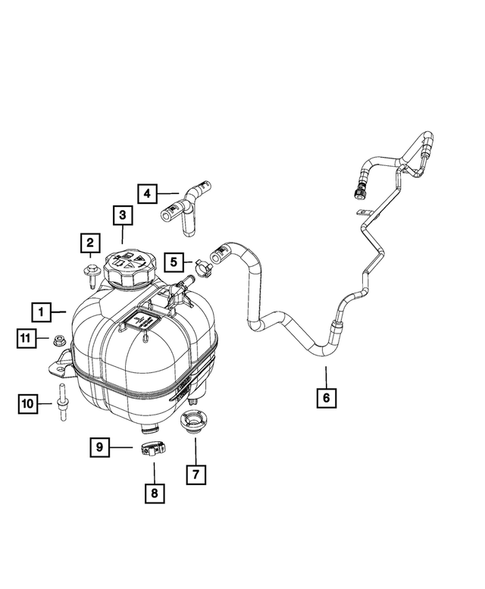 Engine Coolant Reservoir (Bottle) for 2015 Jeep Cherokee #0