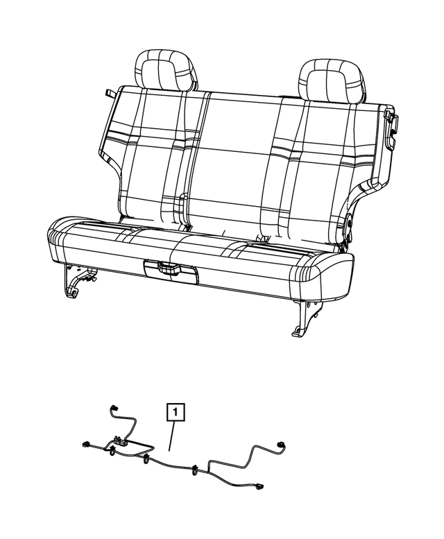 68031371AA - Electrical: Rear Seat Wiring for Mopar Image