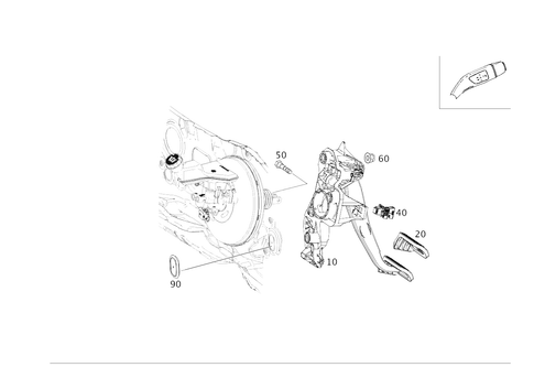 Pedal Assembly with Bearing for 2021 Mercedes-Benz A35 AMG #0