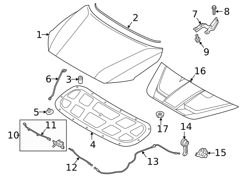 Hood & Components for 2019 Hyundai Kona #0