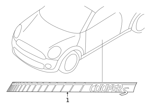 Stripe Tape for 2013 Mini Cooper #5