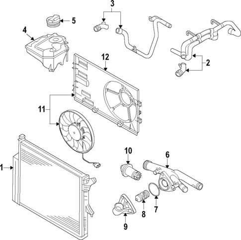 Cooling System for 2015 Volkswagen Touareg #0