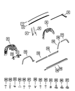 7EK78GXHAB - Exterior Ornamentation: Wheel Opening Molding, Right for Jeep: Grand Cherokee, Grand Cherokee L Image
