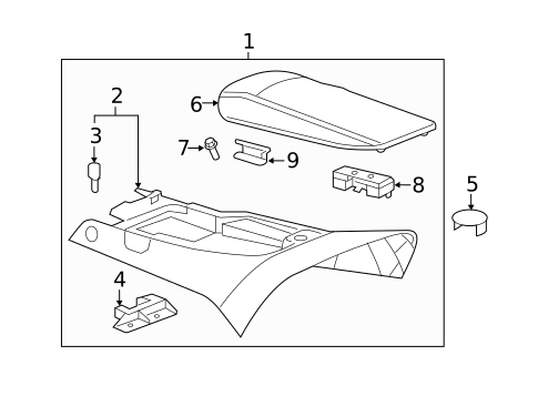 Center Console for 2013 Chevrolet Corvette #0
