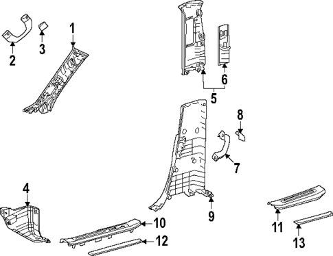 Interior Trim - Pillars for 2024 Lexus LX600 #0