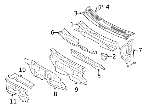 Cowl for 2012 Ford Edge #0