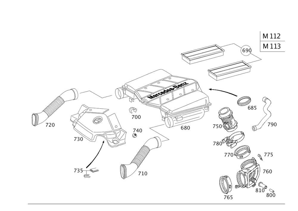 112-094-00-48 - Mass Air Flow Sensor 1994-2005 Mercedes-Benz
