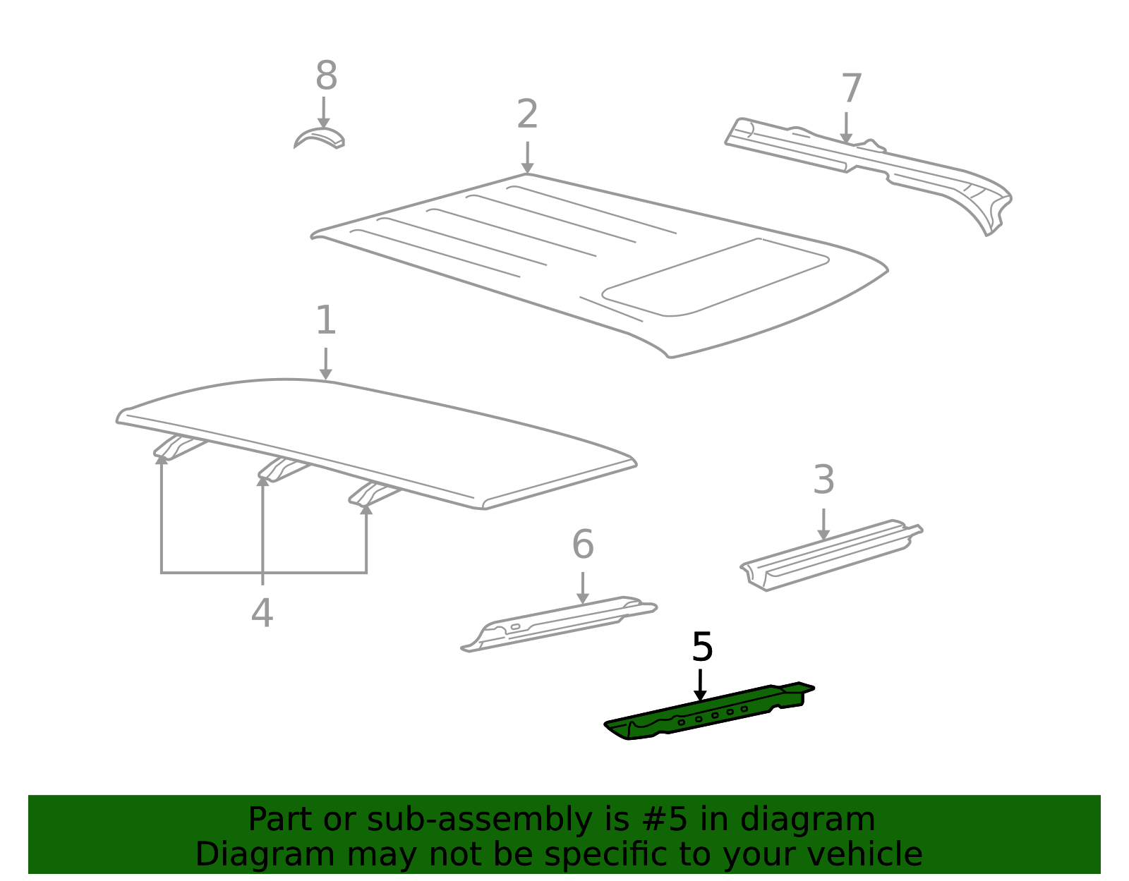 7a2z7840484a - Ford Roof Header Panel | GetOEMParts.com
