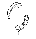 58305B1A00 - Brakes: Park Brake Shoes for Hyundai Image
