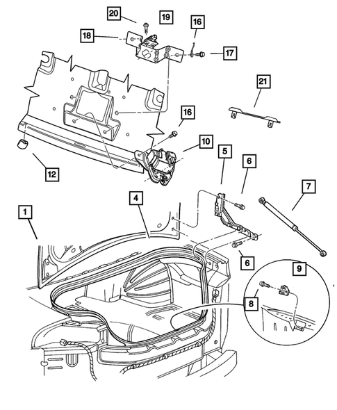 Liftgate Panel for 2001 Chrysler 300M #0