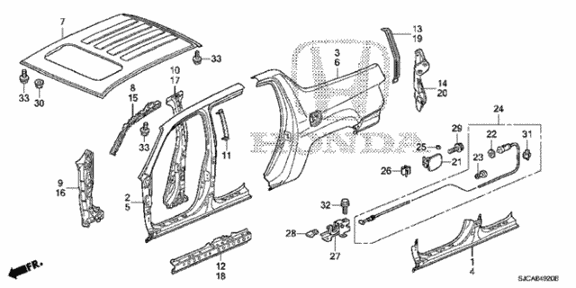 Outer Panel for 2014 Honda Ridgeline #0