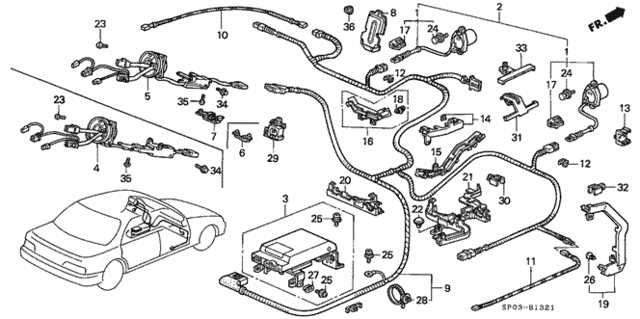 SRS Control Unit ('93-'95) for 1994 Acura Legend #0