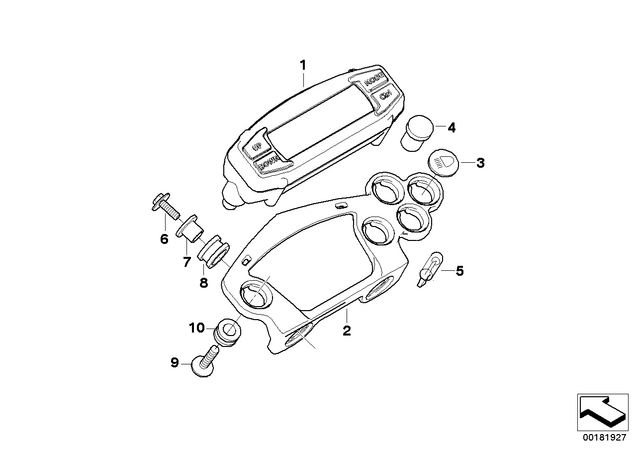 62117712498 - : Bracket F Instrument Cluster for BMW-Motorrad Image