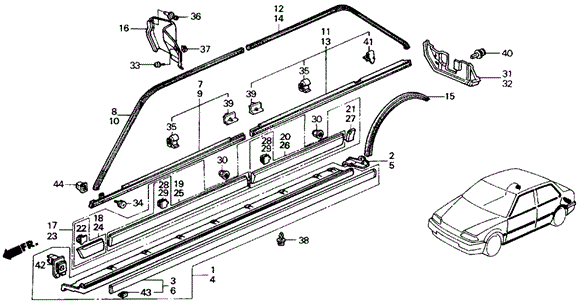 Side Protector for 1988 Honda Civic #0