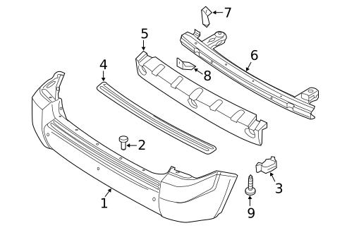 Bumper & Components - Rear for 2009 Hyundai Tucson #0