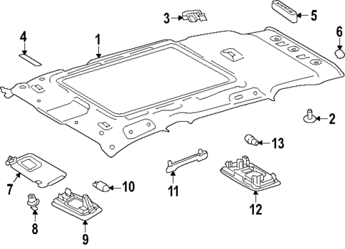Interior Trim - Roof for 2020 Toyota RAV4 #5
