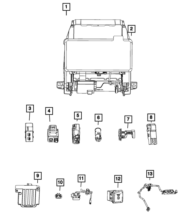 « 68673668AB –  : Vide-poches Éclairage pour Mopar Image »