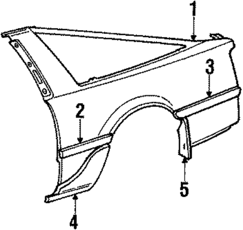 Quarter Panel & Components for 1991 Toyota Supra #0