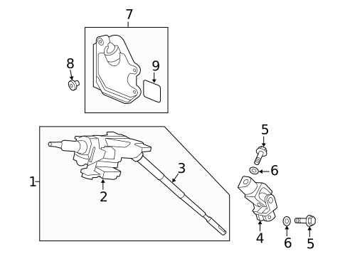 Steering Column Assembly for 2011 Acura MDX #0