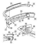5JQ48ZSPAA - Frame, Bumper, and Fascia: Front Bumper for Mopar Image