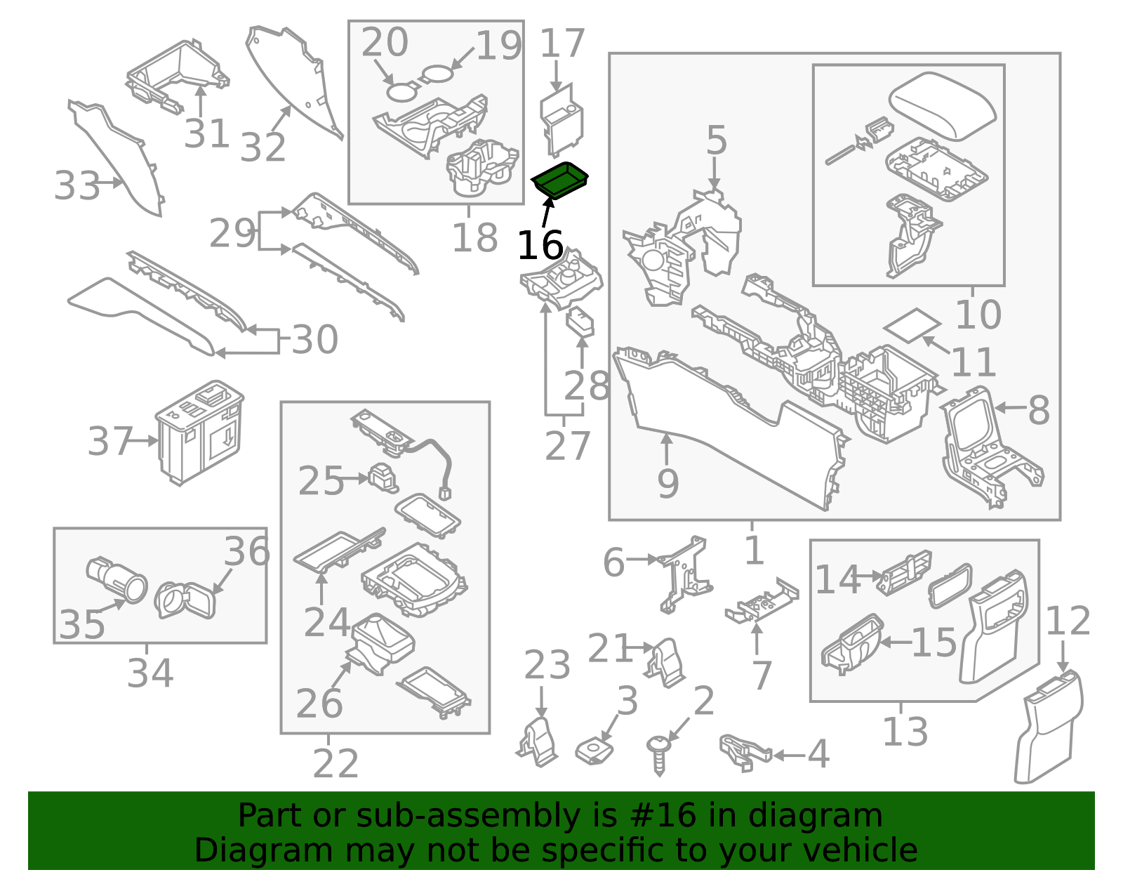 2017-2025 Mazda CX-5 Console Compartment K123-64-50X | OEM Parts