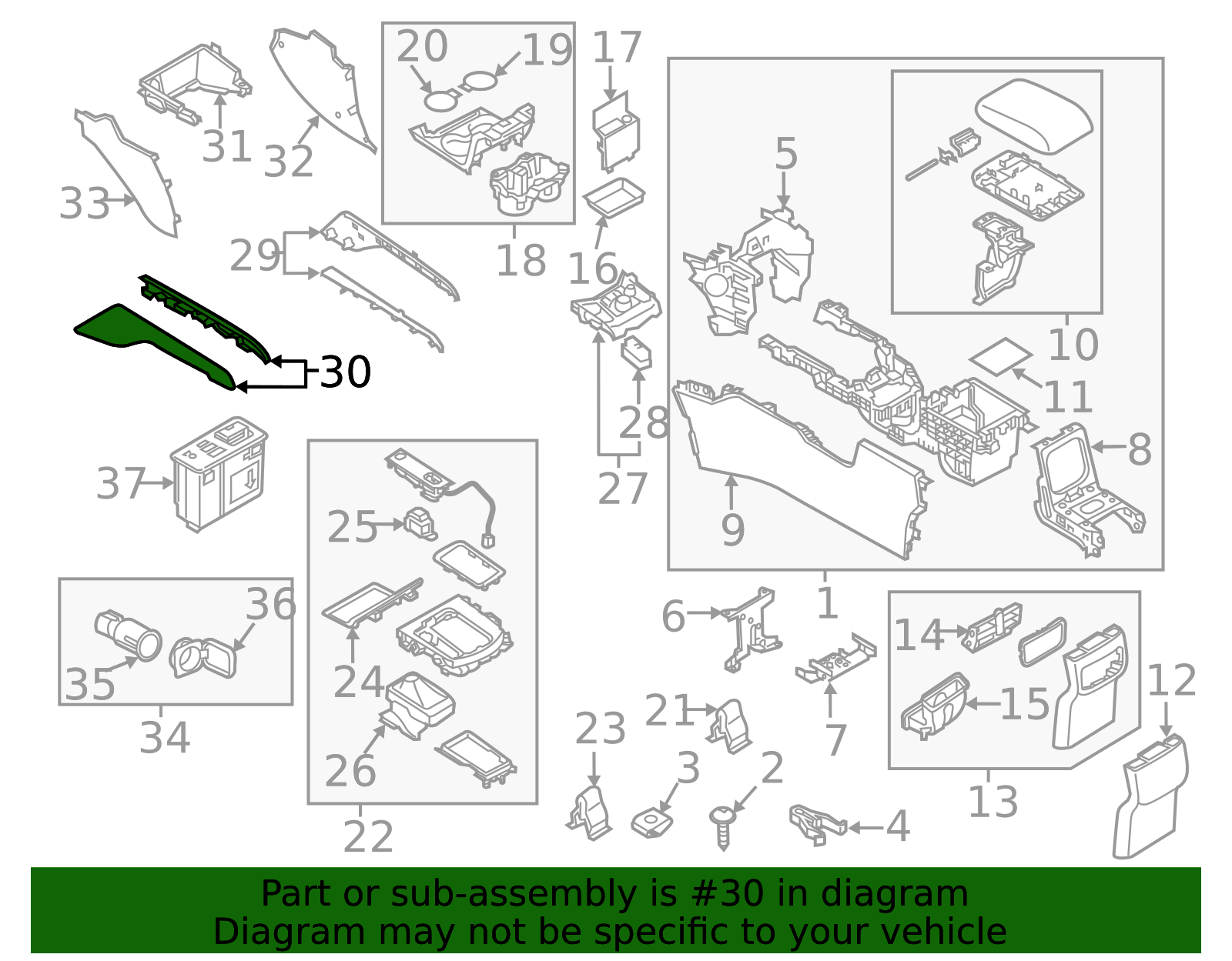 K123-64-48XA-02 - Console Trim Panel 2017-2025 Mazda CX-5 | Mazda
