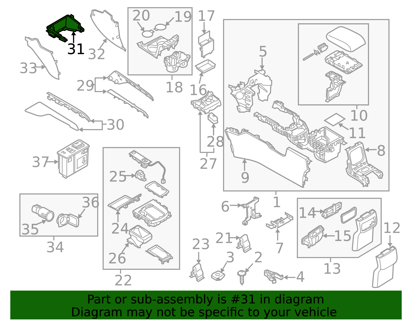 K123-64-360 - Console Trim Panel 2017-2024 Mazda CX-5 | Mazda-Parts