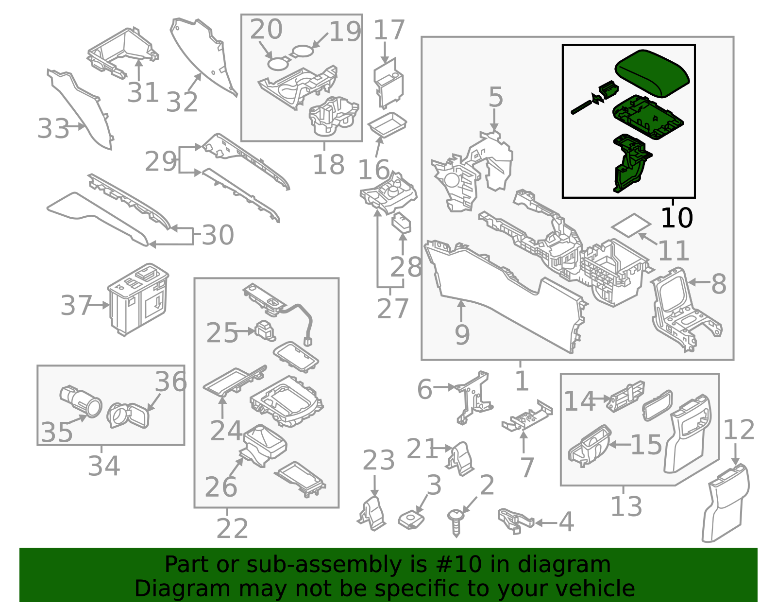 K156-64-450B-06 - Armrest Assembly - 2024-2025 Mazda CX-5 | Mazda Swag