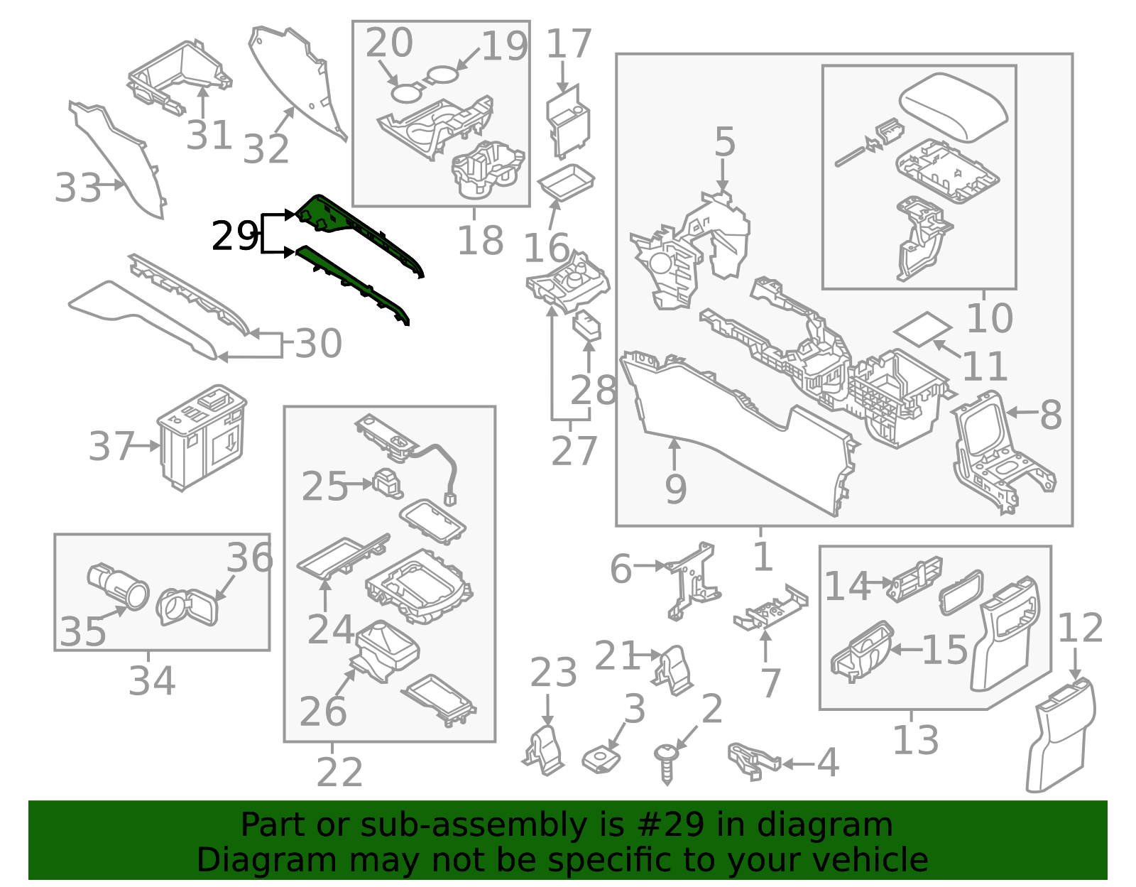 K128-64-47XE-02 - Console Trim Panel 2017-2025 Mazda CX-5 | Mazda