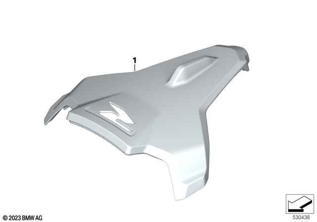 77349457518 - Ergonomics &amp; Comfort: Cover, Pillion-Passenger Seat - Rohteil/blank for BMW-Motorrad Image image