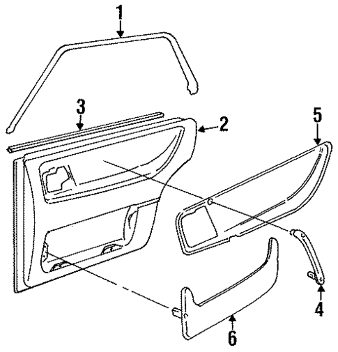 Interior Trim - Rear Door for 1997 Saab 9000 #0