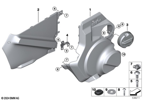 Motorcycle Trim Section, Windshield for 2024 BMW-Motorrad CE #2