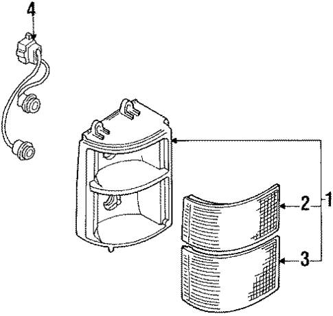 Tail Lamps for 1993 Mazda MPV #1
