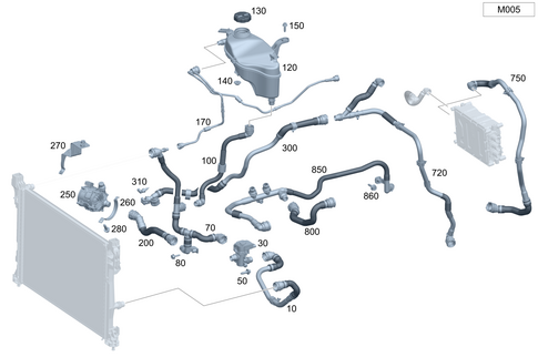 High-Temperature Cooling Circuit for 2025 Mercedes-Benz Maybach EQS 680 SUV #0