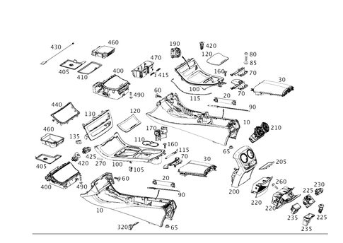 Housing with Tray, Armrest, and Ashtray for 2022 Mercedes-Benz E53 AMG #0