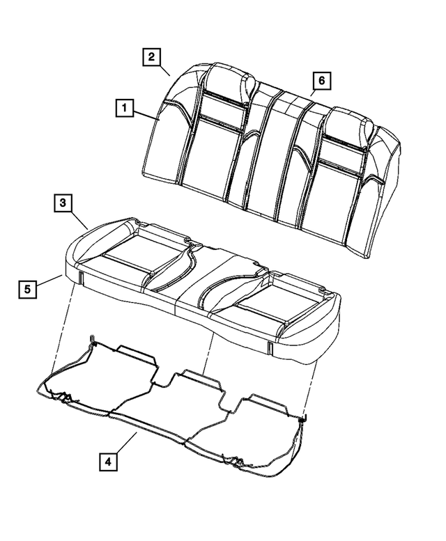 5159150AB - Interior Trim: Rear Seat Cushion Frame for Mopar Image