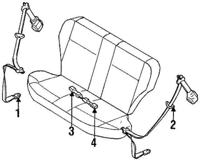 888441M626 - : Lap &amp; Shoulder Belt for Nissan Image