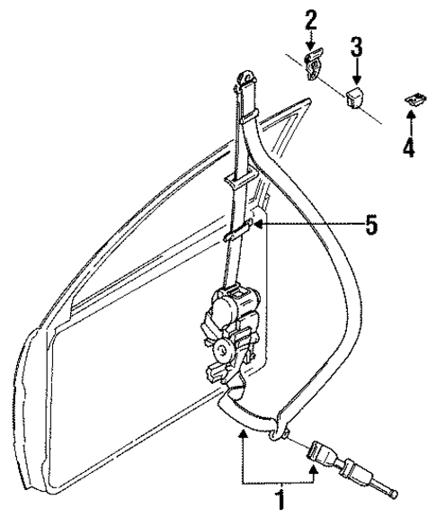 Front Seat Belts for 1991 Subaru Justy #0