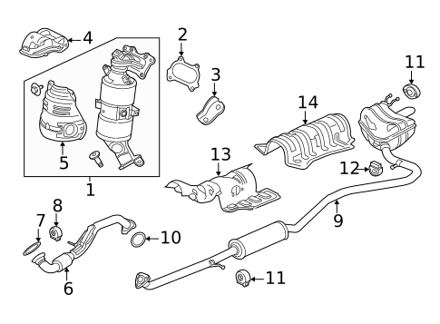 Exhaust Components for 2022 Honda Civic #1