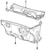 4371428 - Body: Cowl Top Panel for Chrysler: E Class, Executive Limousine, Executive Sedan, LeBaron, New Yorker, Town &amp; Country | Dodge: 600, Aries Image