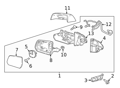 Outside Mirrors for 2017 GMC Acadia #0
