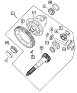4800241AA - Automatic Transaxle 4 Speed: Transaxle Differential for Mopar Image