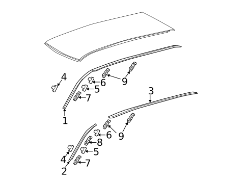Exterior Trim - Roof for 2004 Mitsubishi Lancer #0