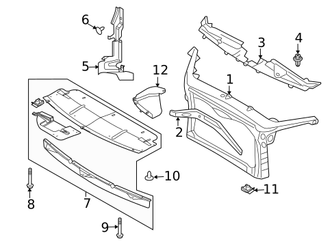 Radiator Support for 2008 Mercury Sable #0